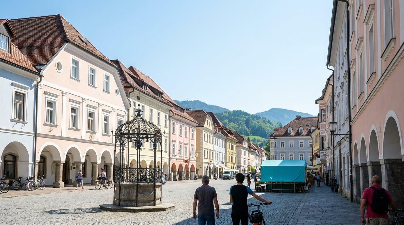 Bruck an der Mur am Zusammenfluss von Mur und Mürz — Übersiedlungen im Bezirk Bruck-Mürzzuschlag