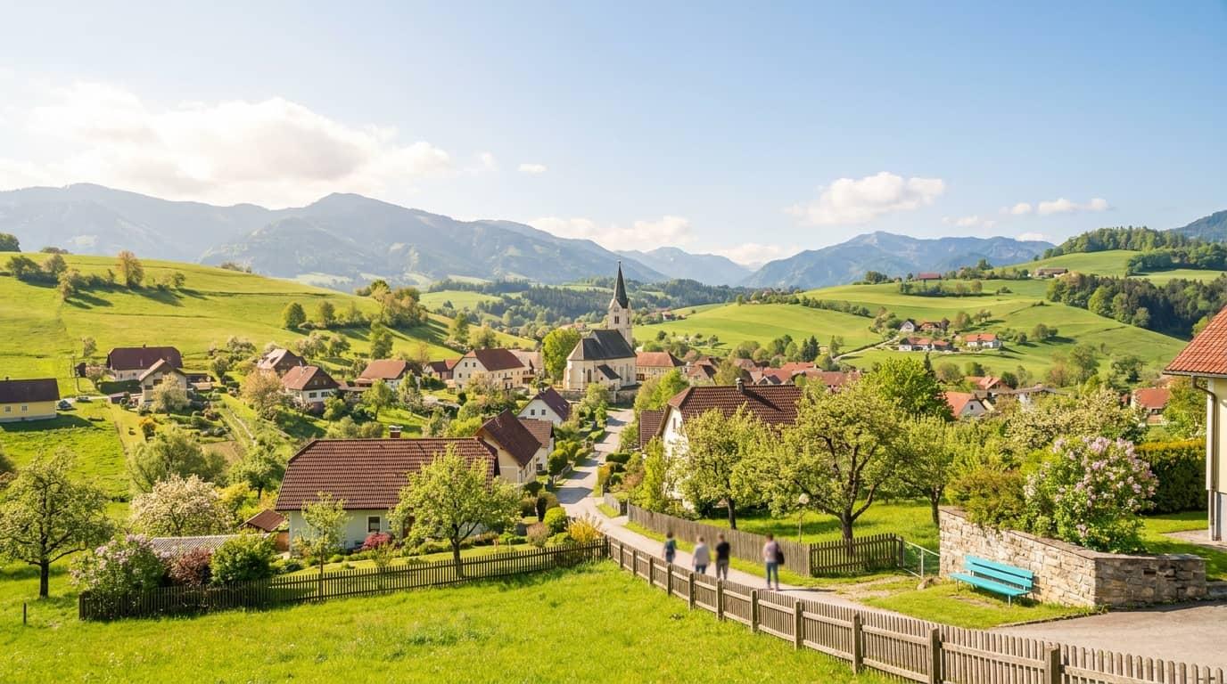Trofaiach im Talbecken nördlich von Leoben — Umzugsgebiet von SpeedTransport im Bezirk Leoben